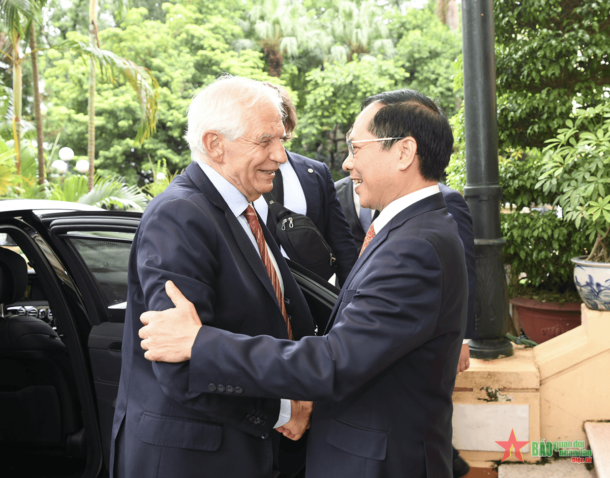 Bộ trưởng Bộ Ngoại giao Bùi Thanh Sơn hội đàm với Phó chủ tịch Ủy ban châu Âu
