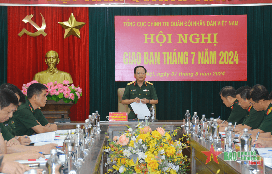 Thượng tướng Trịnh Văn Quyết chủ trì Hội nghị giao ban Tổng cục Chính trị tháng 7-2024