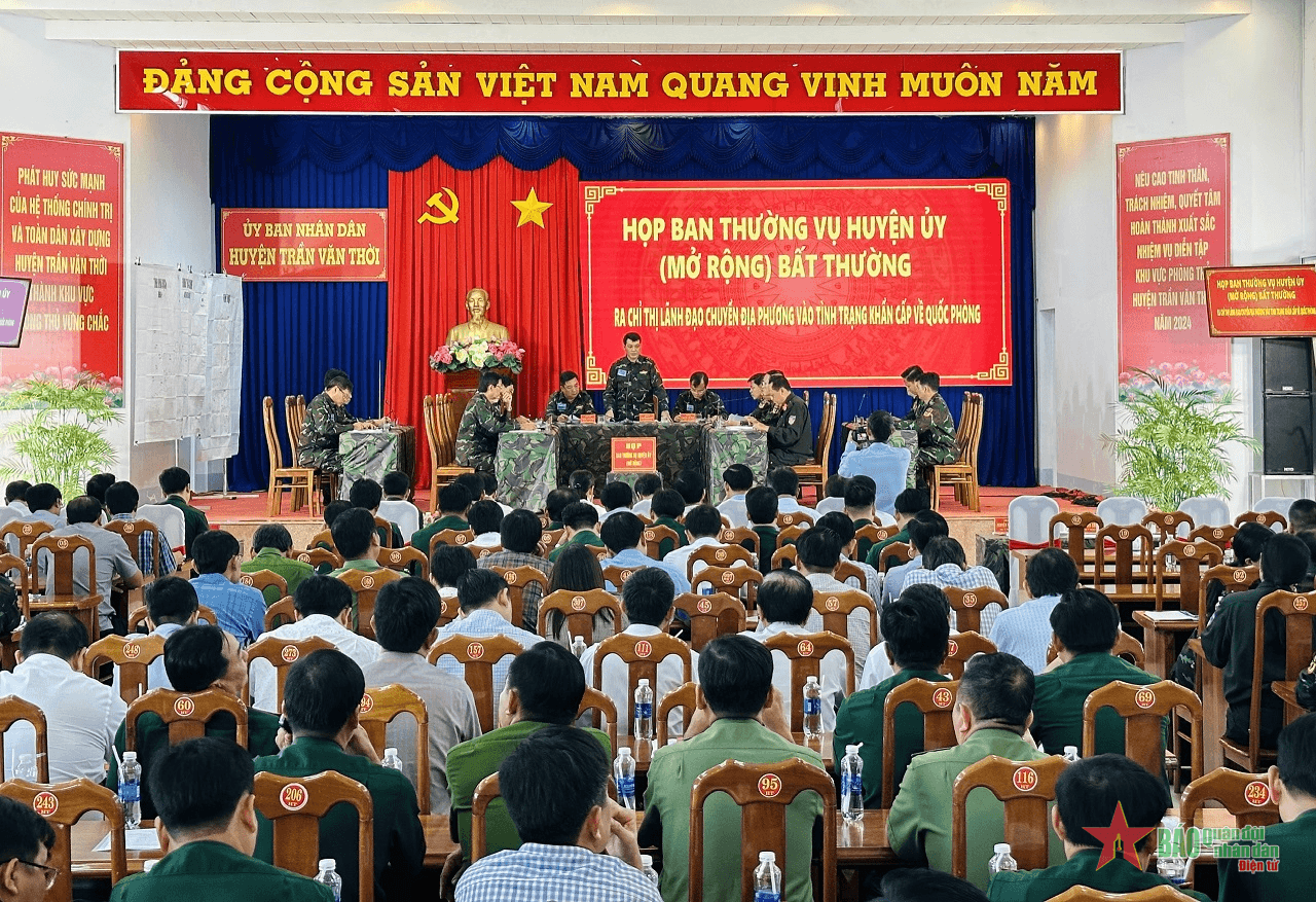 Cà Mau: Khai mạc diễn tập khu vực phòng thủ huyện Trần Văn Thời