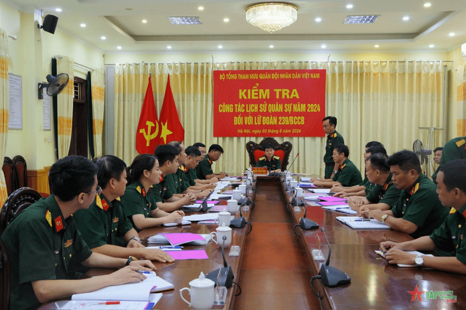 Kiểm tra công tác lịch sử quân sự tại Lữ đoàn 239