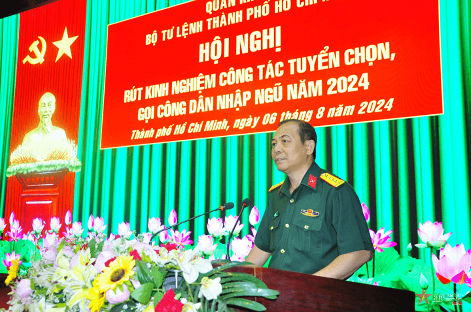Bộ tư lệnh Thành phố Hồ Chí Minh rút kinh nghiệm công tác tuyển quân năm 2024