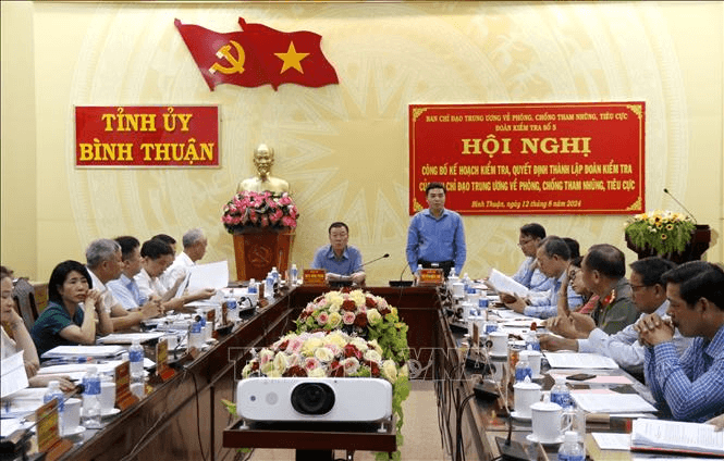 Công bố Kế hoạch kiểm tra  phòng, chống tham nhũng, tiêu cực tại tỉnh Bình Thuận