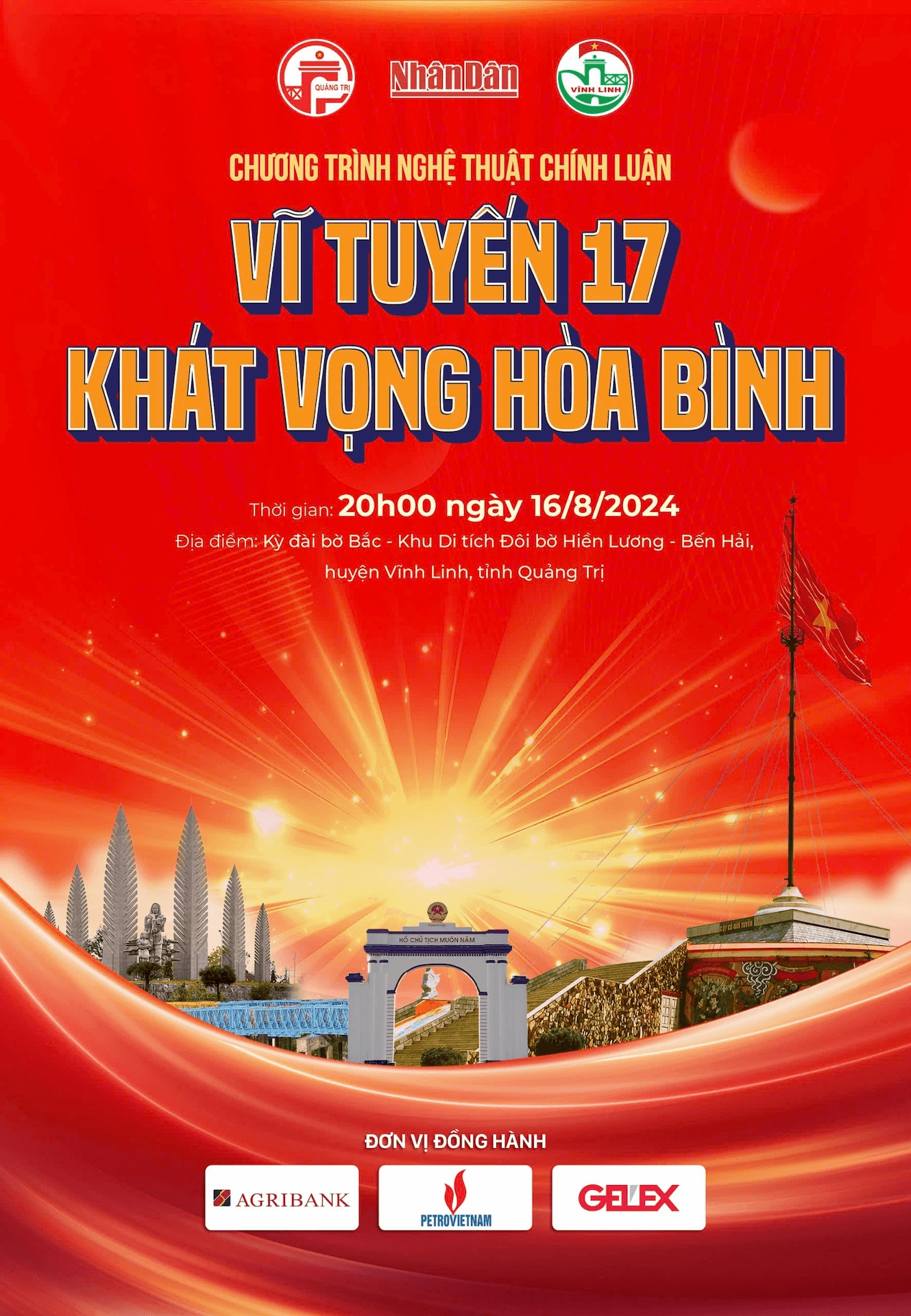 Chương trình nghệ thuật “Vĩ tuyến 17-Khát vọng hòa bình” sẽ diễn ra ngày 16-8