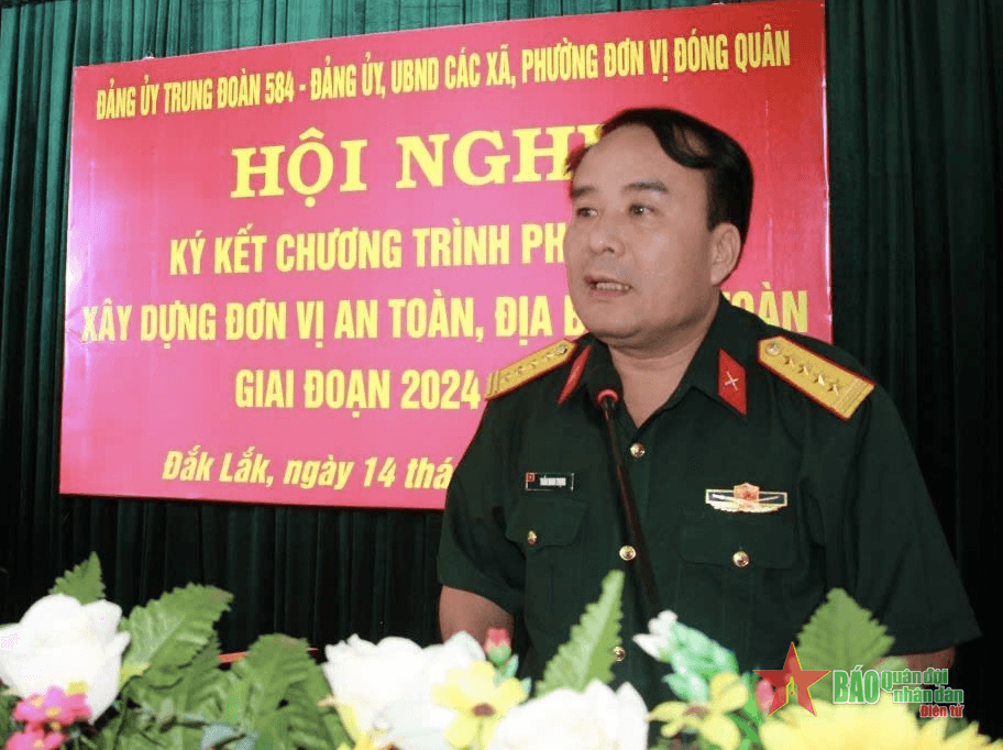 Đắk Lắk phối hợp xây dựng đơn vị an toàn tại Trung đoàn 584