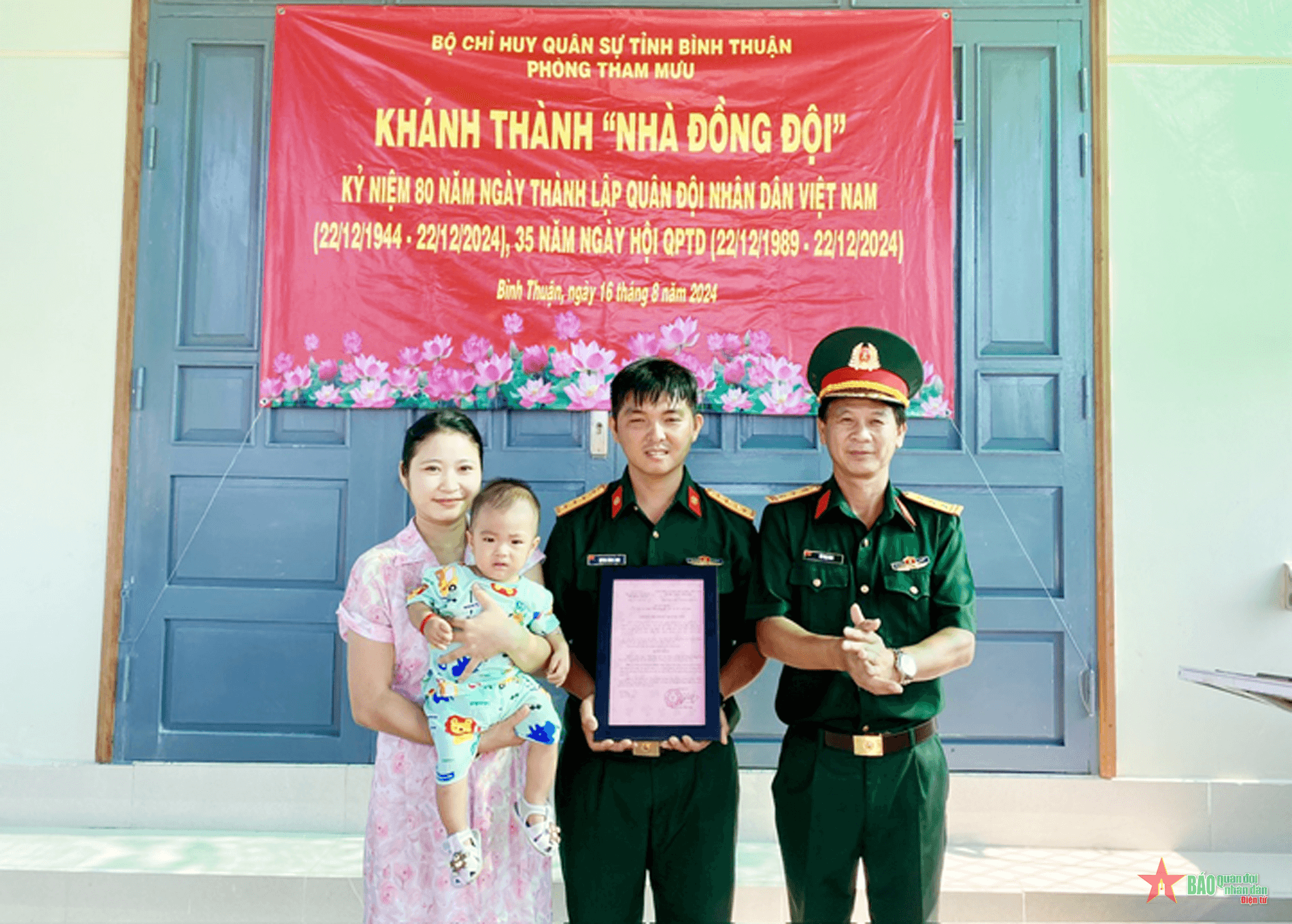 Bình Thuận bàn giao “Nhà đồng đội” tặng quân nhân khó khăn