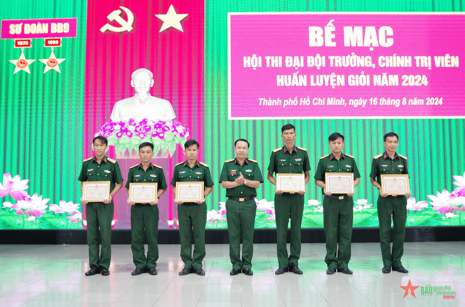 Sư đoàn 9 (Quân đoàn 4): Cán bộ tham gia thi Đại đội trưởng, Chính trị viên huấn luyện giỏi đều đạt khá, giỏi