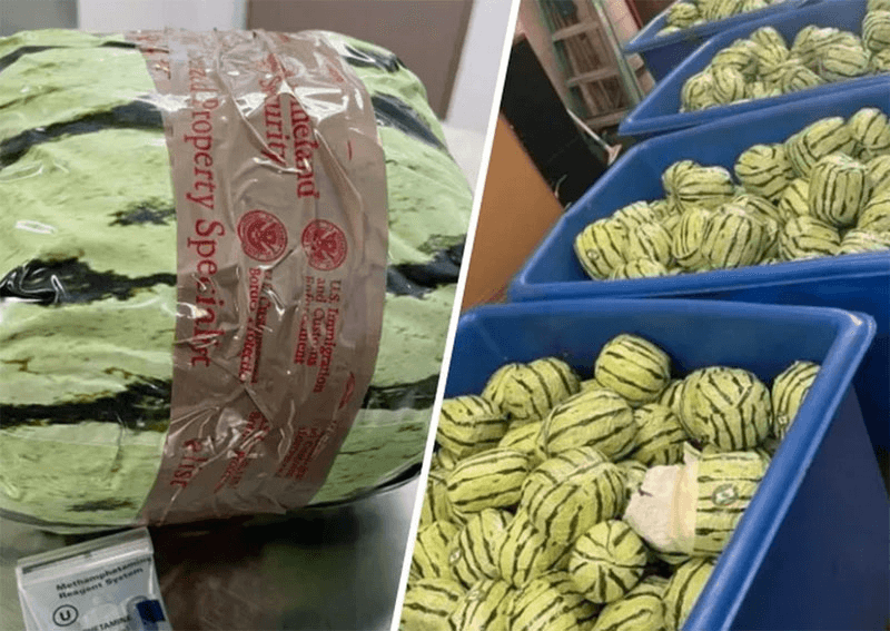 Mỹ thu giữ 2.000 kg ma túy đá ngụy trang thành dưa hấu