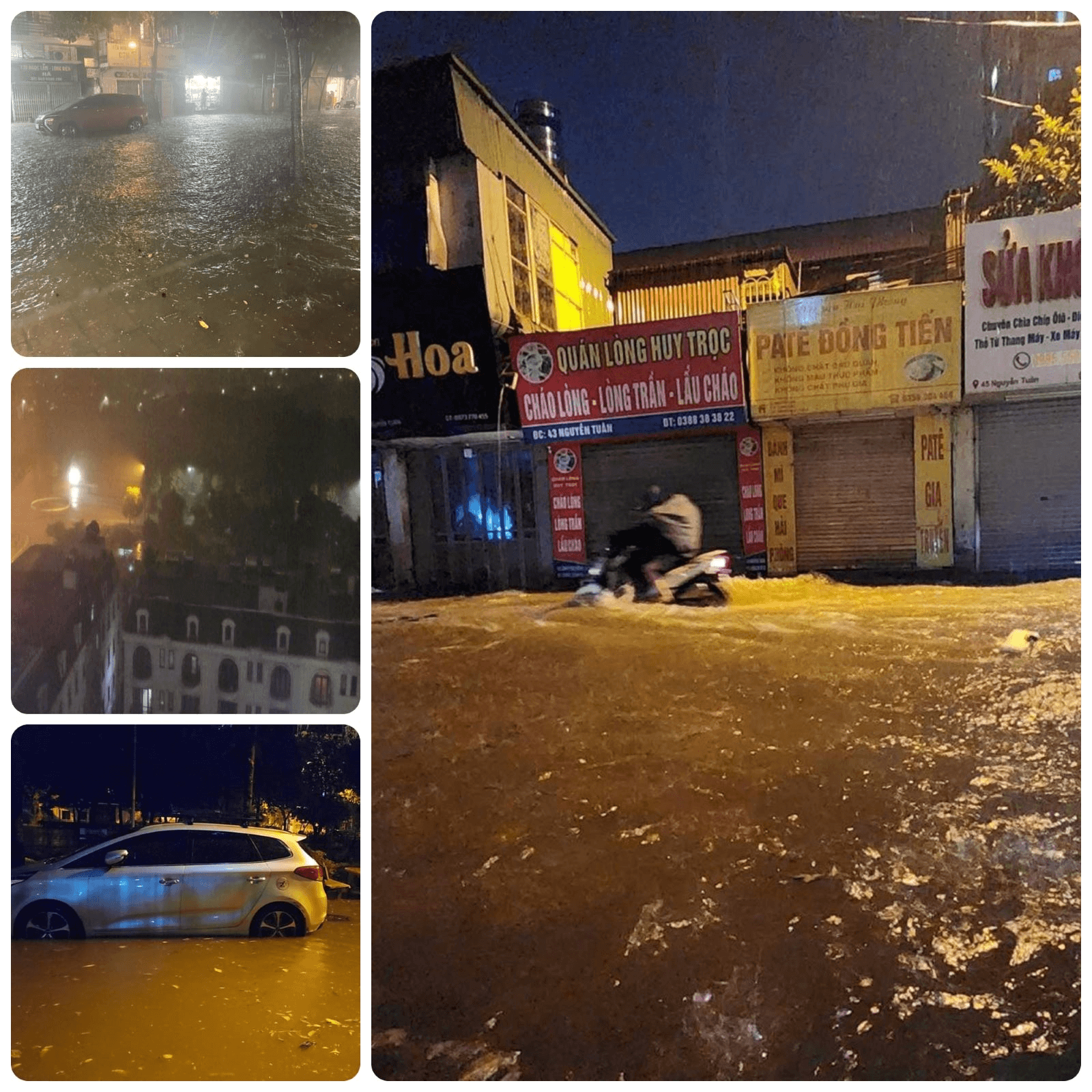 Hà Nội: Mưa lớn tối 22-8, nhiều khu vực bị ngập úng cục bộ