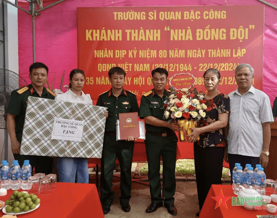 Trường Sĩ quan Đặc công khánh thành và bàn giao “Nhà đồng đội”