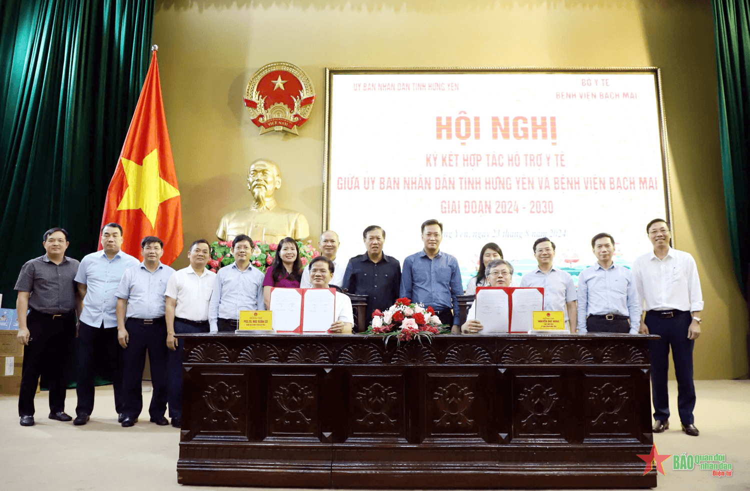 Tỉnh Hưng Yên và Bệnh viện Bạch Mai tổ chức ký kết hợp tác hỗ trợ y tế