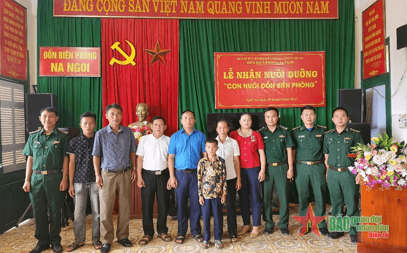 Bộ đội Biên phòng tỉnh Nghệ An tiếp nhận con nuôi đồn biên phòng