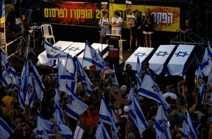 Israel: Biểu tình và đình công rầm rộ kêu gọi ngừng bắn ở Gaza