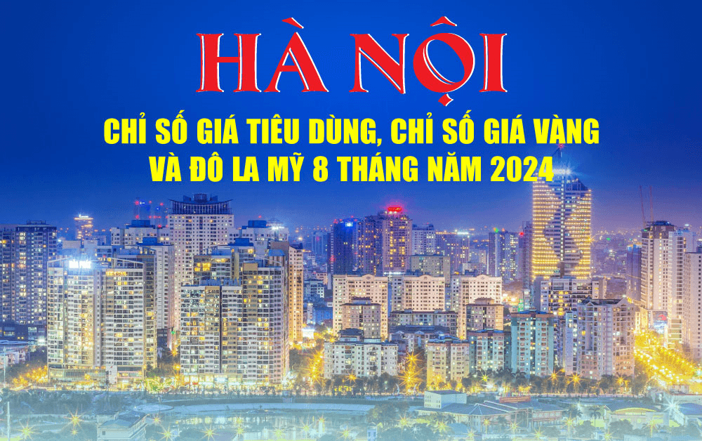 Hà Nội: Chỉ số giá tiêu dùng (CPI) 8 tháng năm 2024 tăng 5,24%