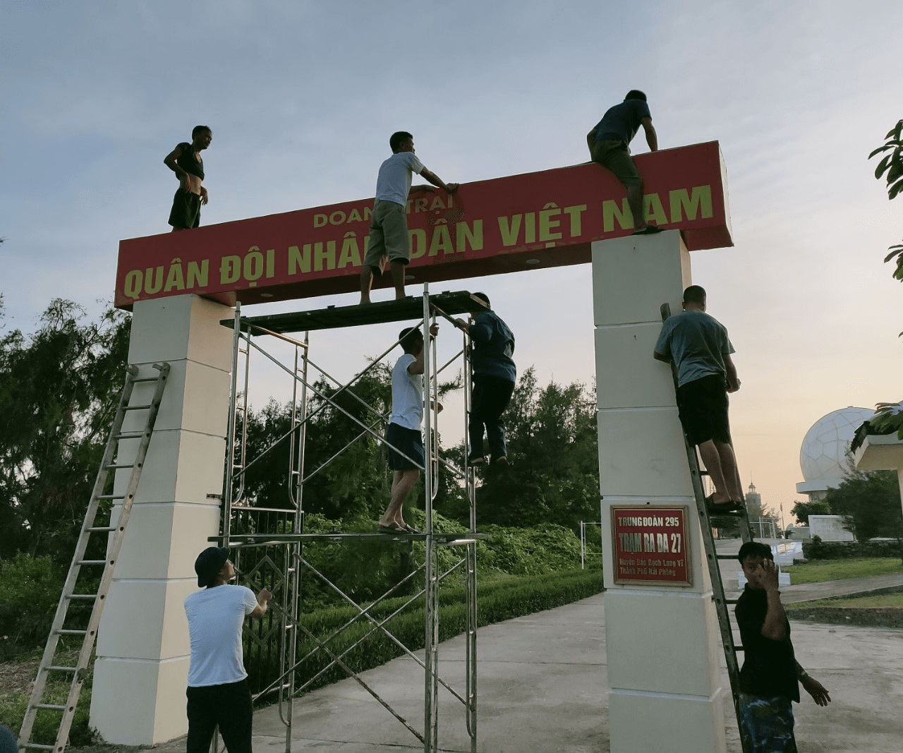 Sư đoàn 363 thực hiện phương châm “4 tại chỗ” trong phòng, chống bão số 3