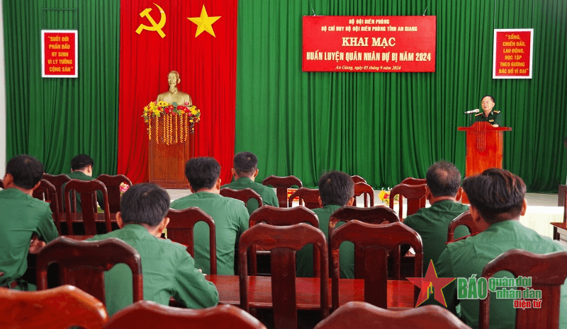 Bộ đội Biên phòng tỉnh An Giang: Khai mạc huấn luyện quân nhân dự bị năm 2024