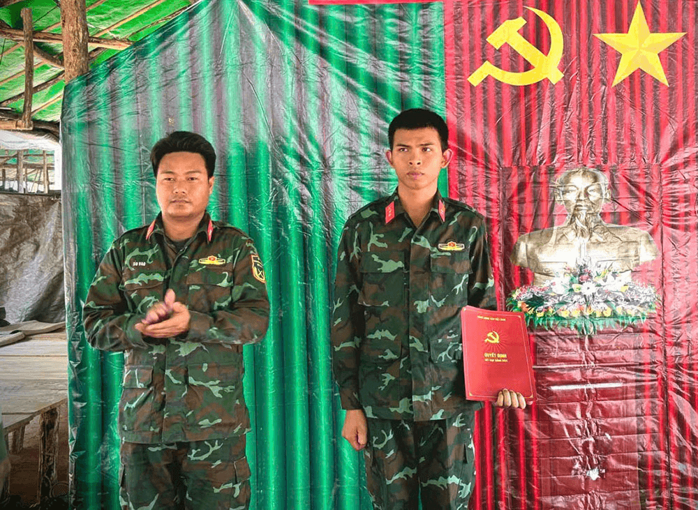Kết nạp đảng trên thao trường