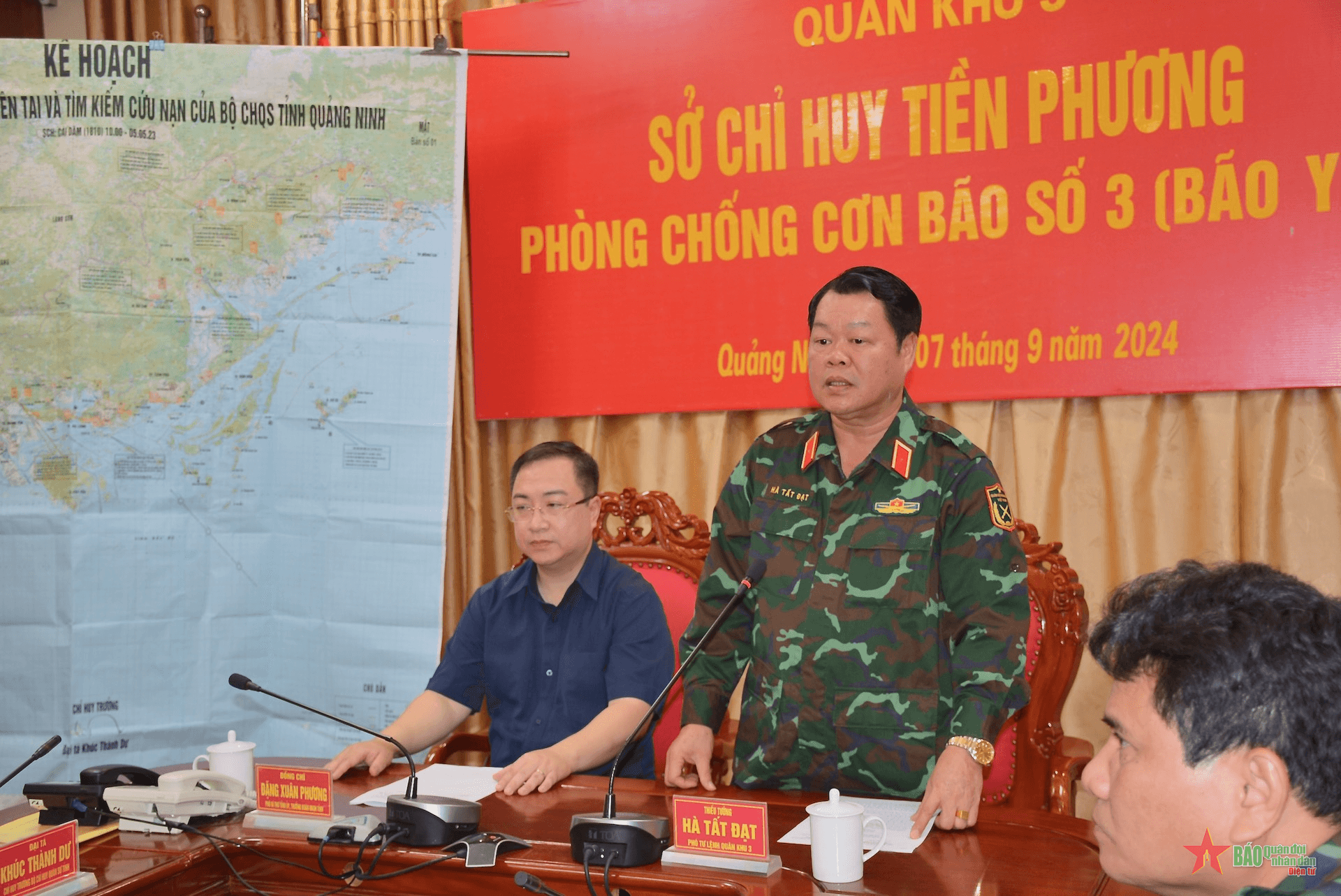 Quân khu 3 lập Sở Chỉ huy tiền phương phòng, chống bão số 3 tại Quảng Ninh