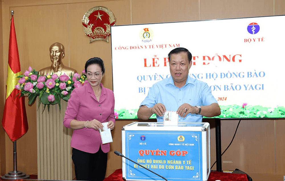 Bộ Y tế phát động ủng hộ người lao động ngành y tế bị thiệt hại do bão số 3
