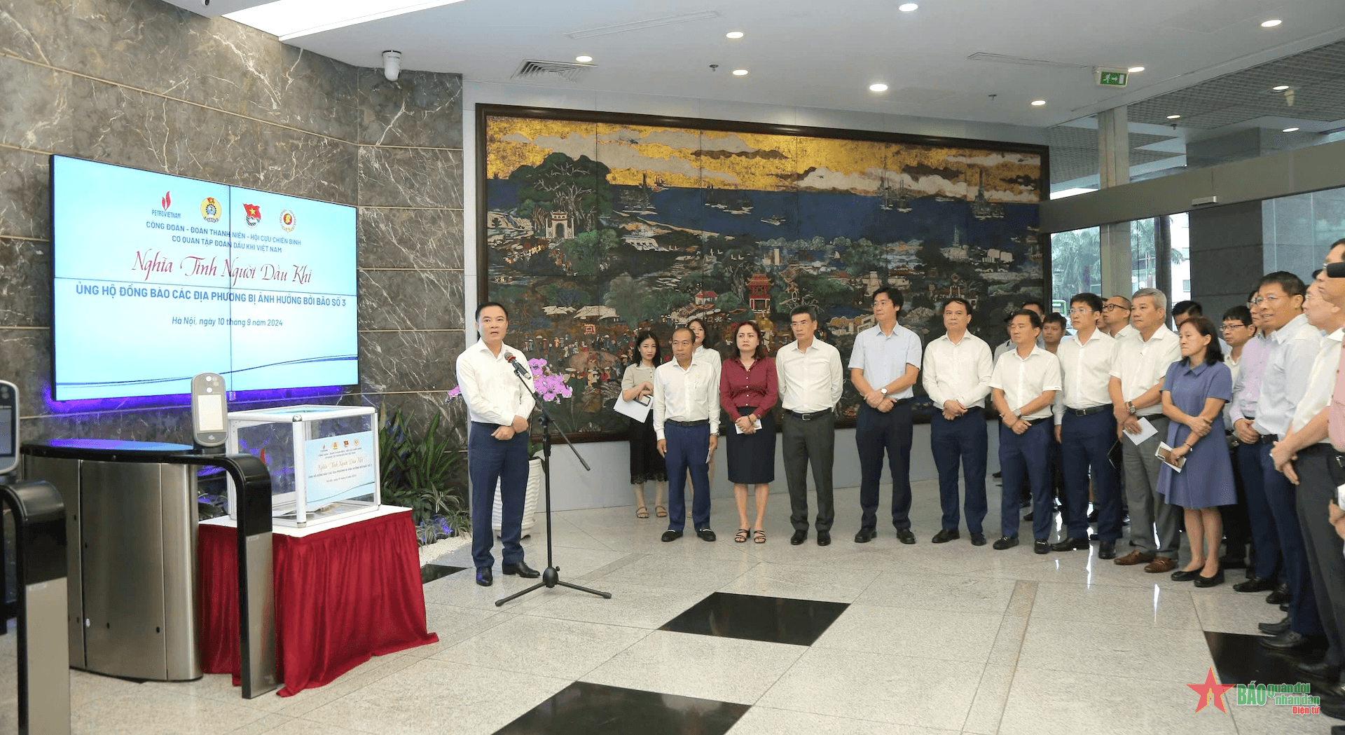 Petrovietnam ủng hộ đồng bào các địa phương bị ảnh hưởng bởi bão số 3