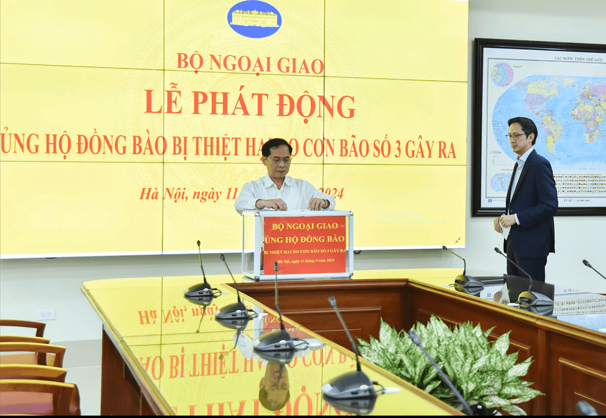 Bộ Ngoại giao phát động ủng hộ đồng bào bị thiệt hại do cơn bão số 3 gây ra