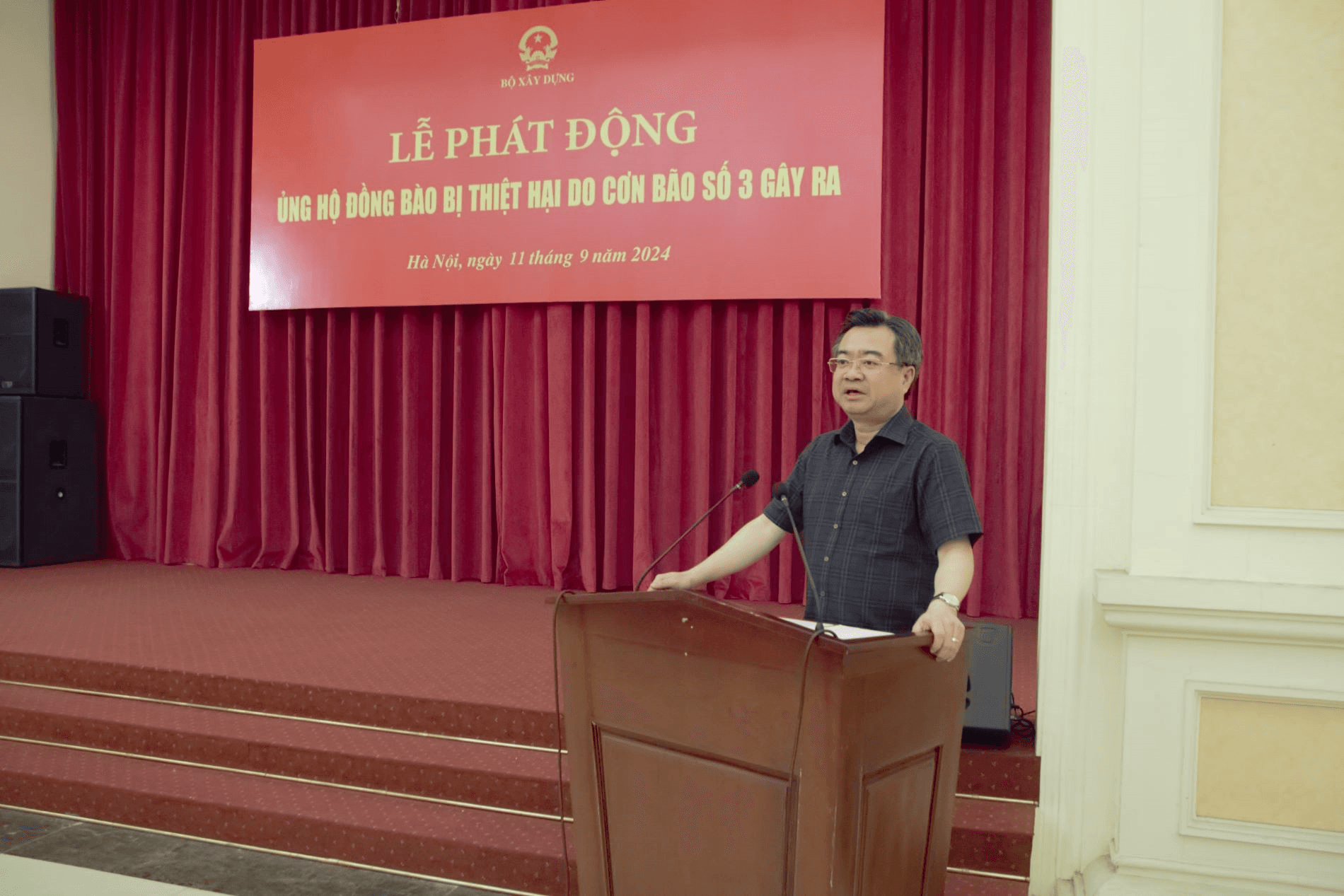 Bộ Xây dựng phát động ủng hộ đồng bào bị ảnh hưởng thiên tai, bão lũ