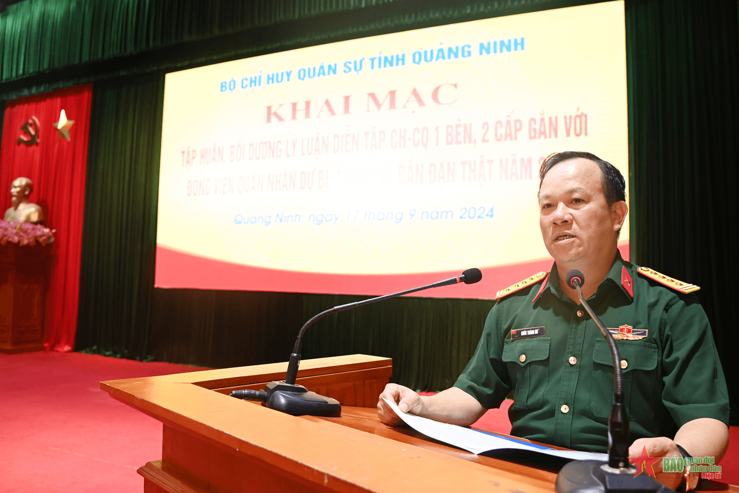 Bộ CHQS tỉnh Quảng Ninh khai mạc tập huấn, bồi dưỡng lý luận diễn tập