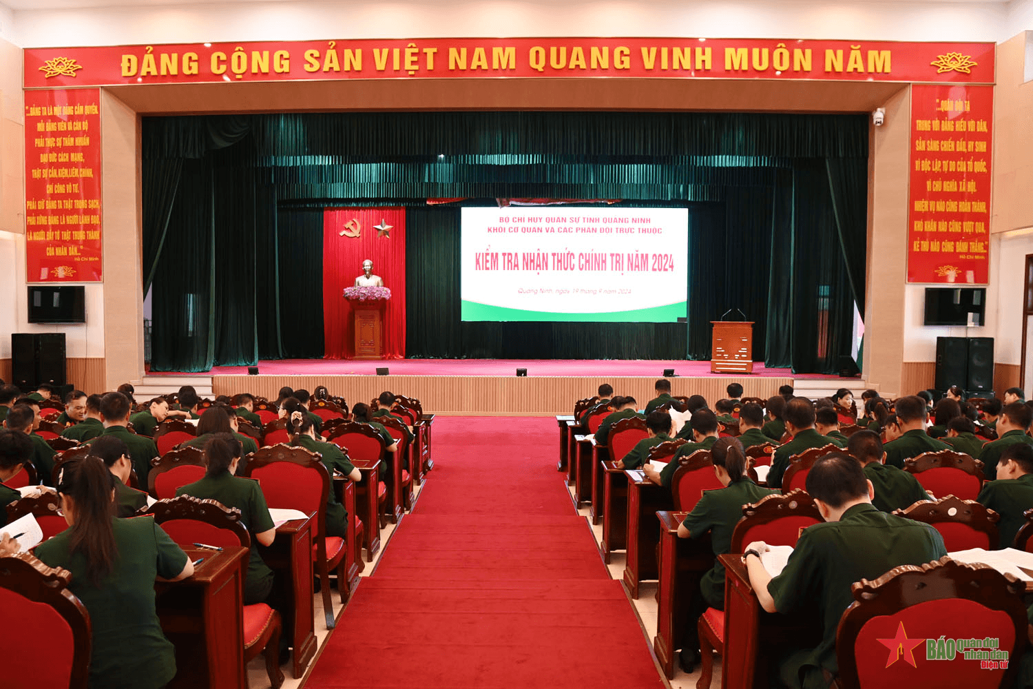 Bộ CHQS tỉnh Quảng Ninh kiểm tra nhận thức chính trị đối tượng sĩ quan cấp úy, quân nhân chuyên nghiệp