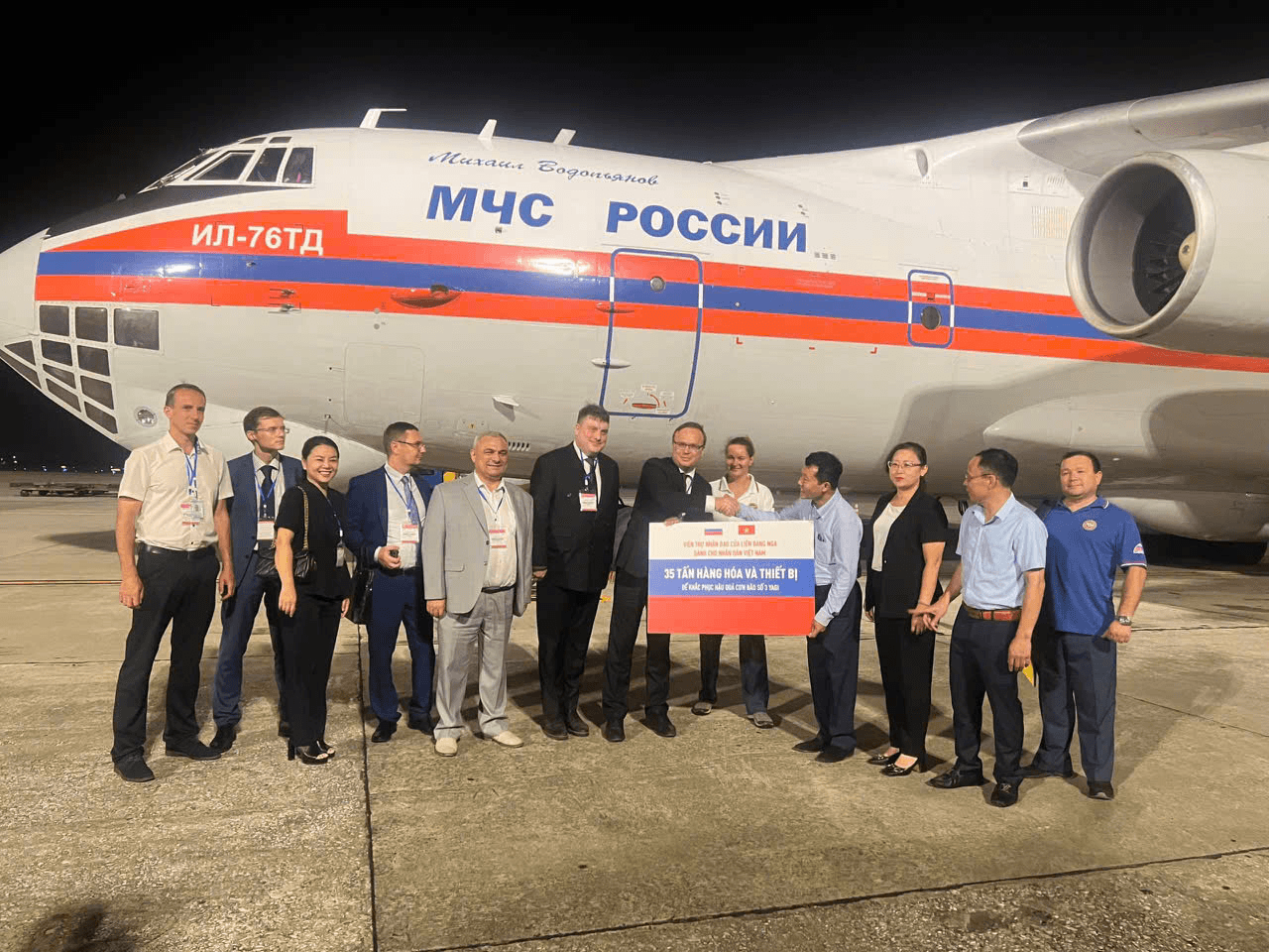 Liên bang Nga viện trợ 35 tấn hàng giúp Việt Nam khắc phục hậu quả bão số 3