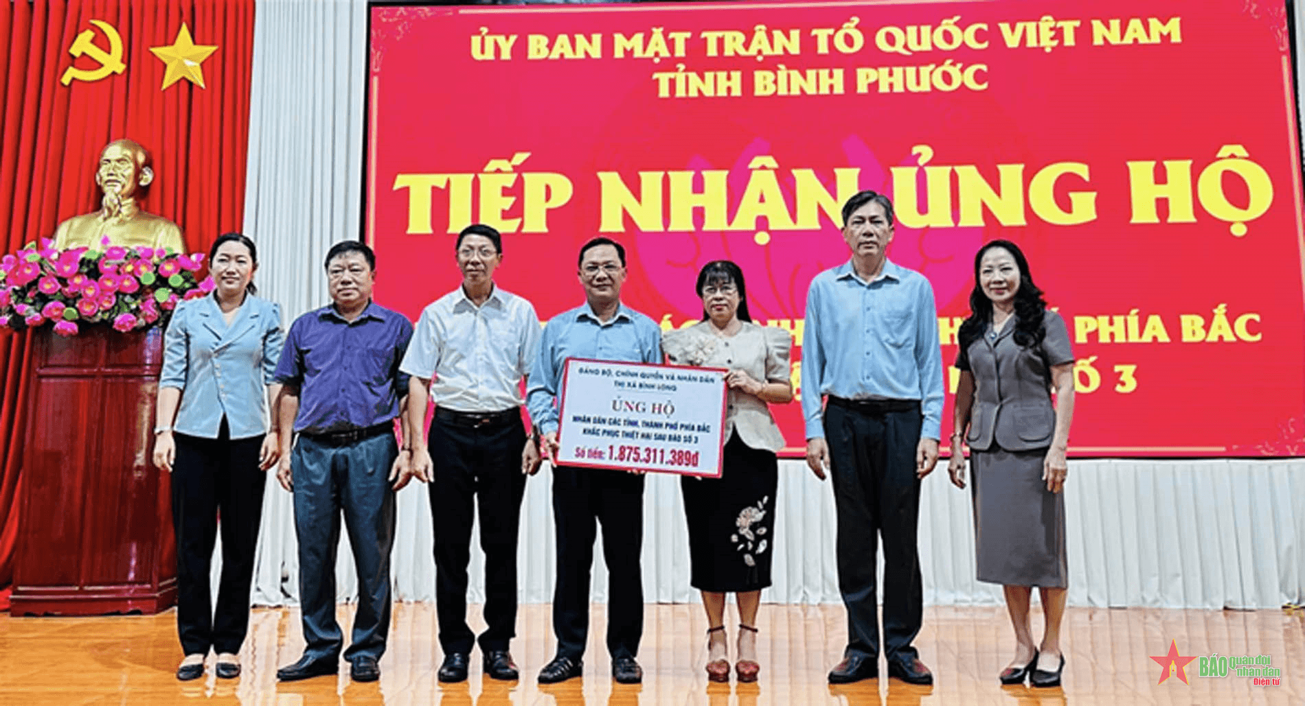 Bình Phước: Hơn 20 tỷ đồng ủng hộ đồng bào vùng bão, lũ