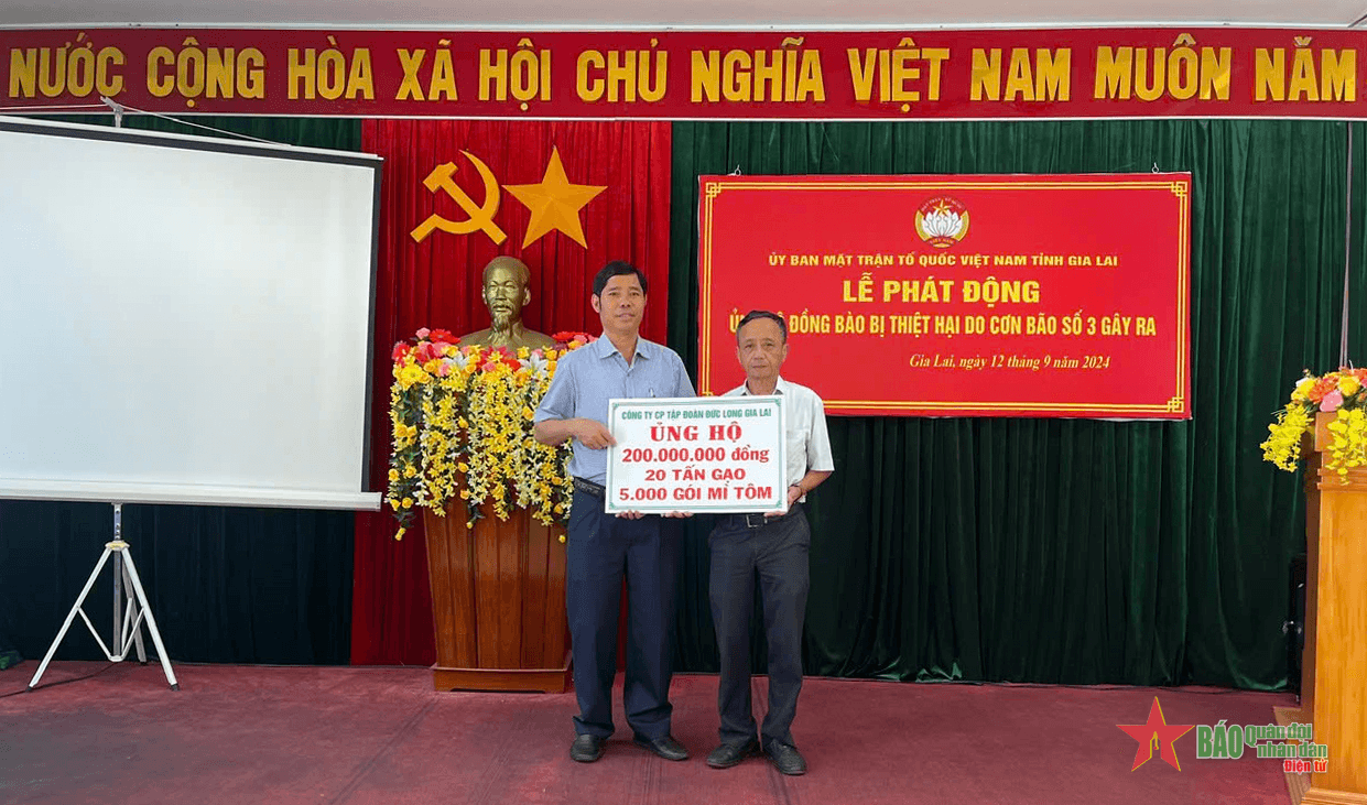 Gia Lai: Ủng hộ đồng bào bị thiệt hại do bão số 3 gây ra hơn 20,3 tỷ đồng