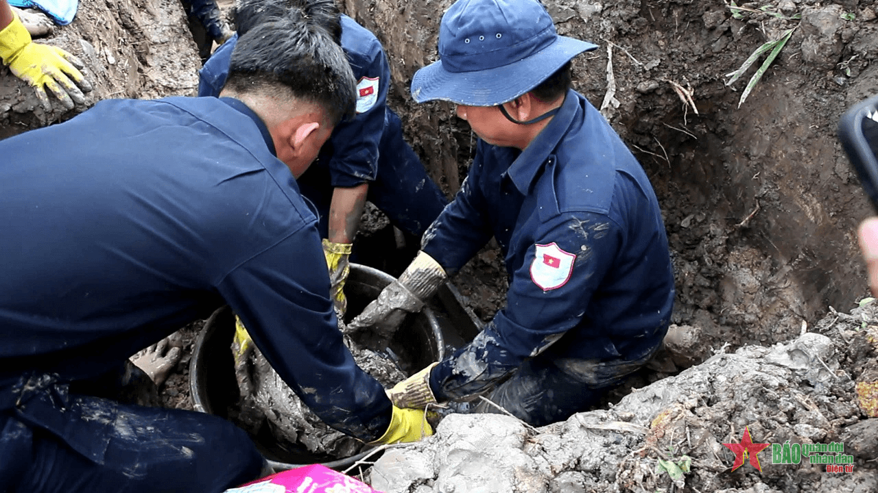Đồng Tháp: Đội K91 quy tập được 2 hài cốt liệt sĩ tại huyện Châu Thành

​