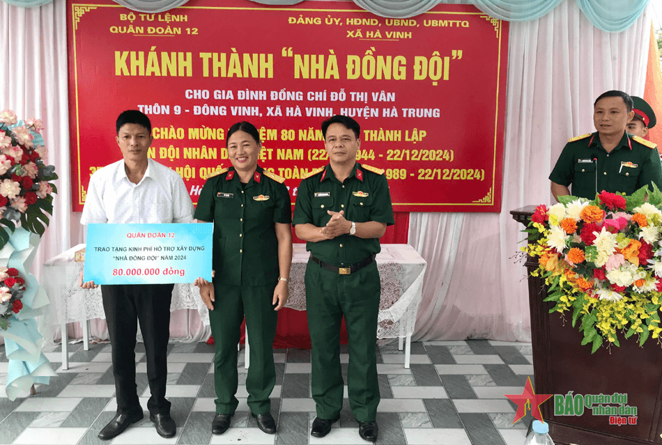 Lữ đoàn Pháo binh 368 khánh thành và bàn giao nhà đồng đội