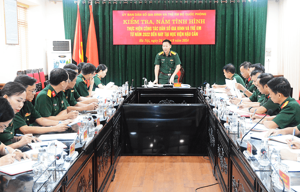 Kiểm tra công tác dân số, gia đình và trẻ em tại Học viện Hậu cần