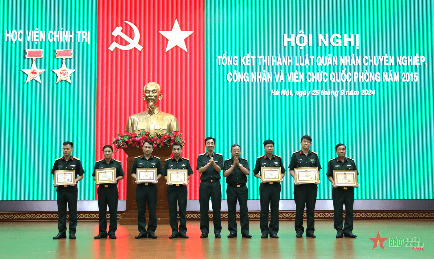 Học viện Chính trị tổng kết thi hành Luật Quân nhân chuyên nghiệp, công nhân và viên chức quốc phòng