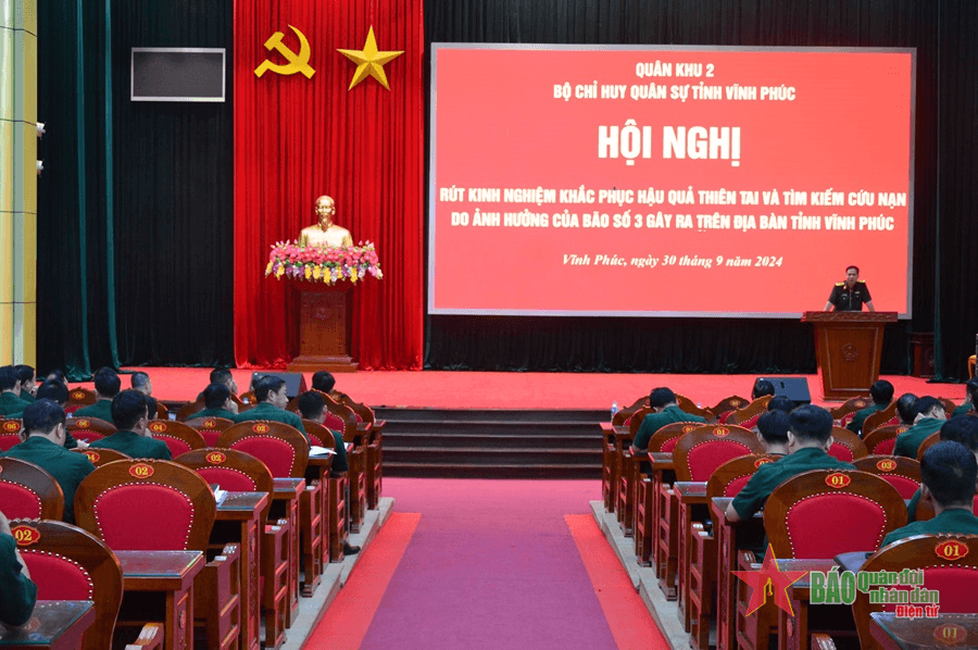 Hội nghị rút kinh nghiệm khắc phục hậu quả bão số 3 gây ra trên địa bàn tỉnh Vĩnh Phúc