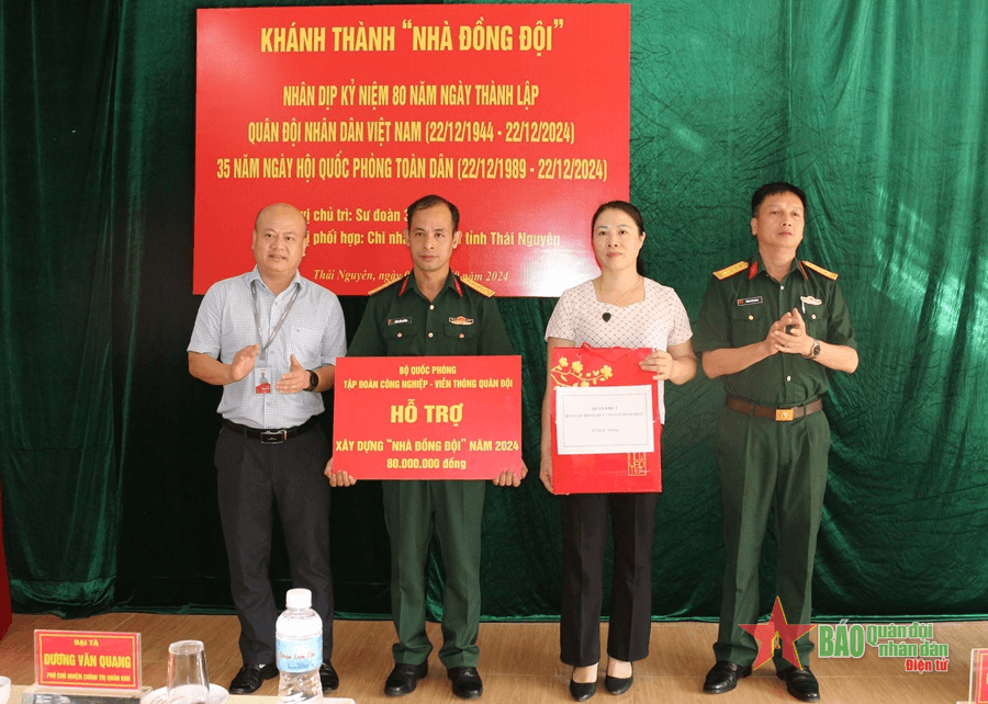 Sư đoàn 346 (Quân khu 1) và Viettel Thái Nguyên khánh thành “Nhà đồng đội”