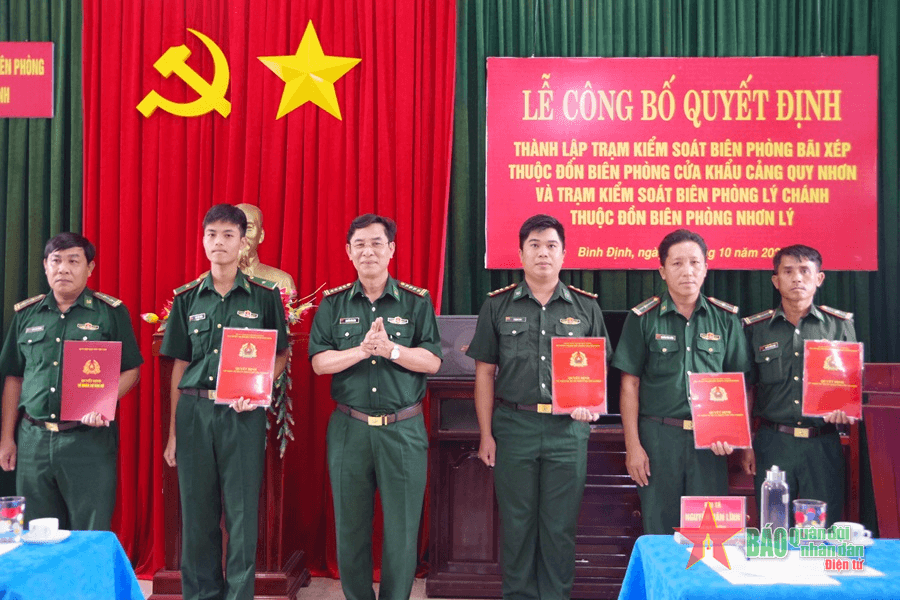 Bộ đội Biên phòng tỉnh Bình Định công bố Quyết định thành lập 2 Trạm Kiểm soát Biên phòng