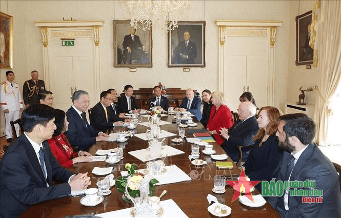 Phát biểu của Tổng thống Ireland Michael D. Higgins tại bữa tiệc tối nhân chuyến thăm cấp Nhà nước của Tổng Bí thư, Chủ tịch nước Tô Lâm