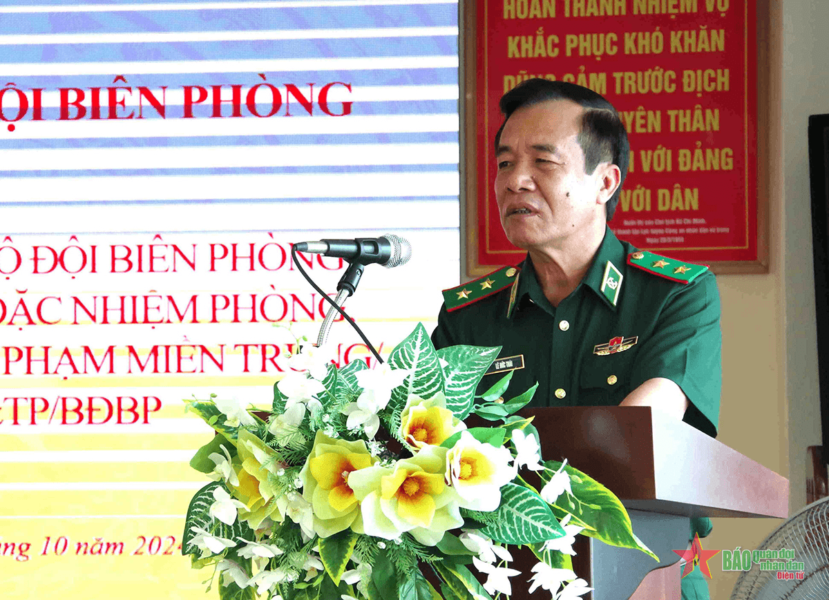 Trung tướng Lê Đức Thái làm việc tại Đoàn Đặc nhiệm phòng, chống ma túy và tội phạm miền Trung