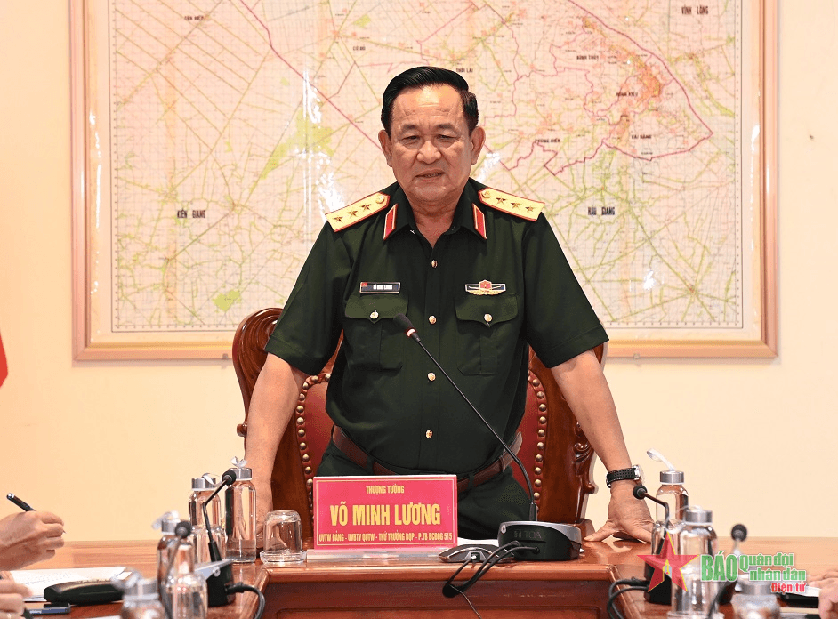 Thượng tướng Võ Minh Lương làm việc với Ban Chỉ đạo 515 TP Cần Thơ