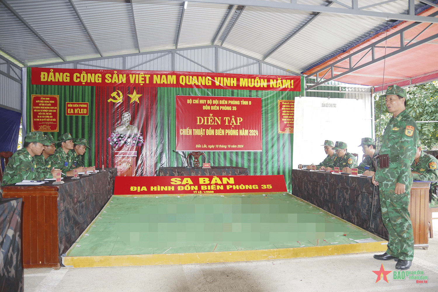 Bộ đội Biên phòng tỉnh Đắk Lắk diễn tập chiến thuật đối với đơn vị trực thuộc