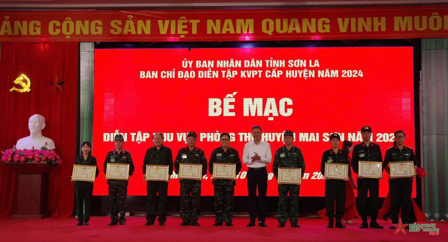 Huyện Mai Sơn (Sơn La) hoàn thành xuất sắc nhiệm vụ diễn tập khu vực phòng thủ năm 2024