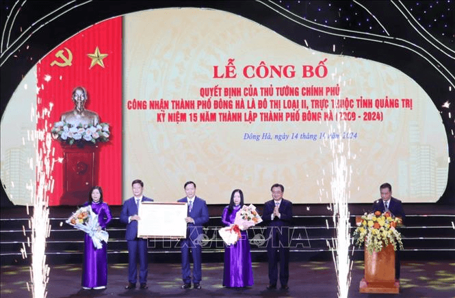 Công bố Quyết định của Thủ tướng Chính phủ công nhận thành phố Đông Hà là đô thị loại II