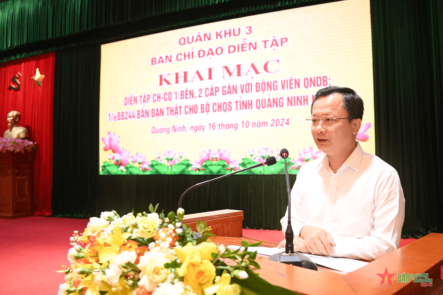 Khai mạc diễn tập Chỉ huy - Cơ quan 1 bên, 2 cấp cho Bộ CHQS tỉnh Quảng Ninh