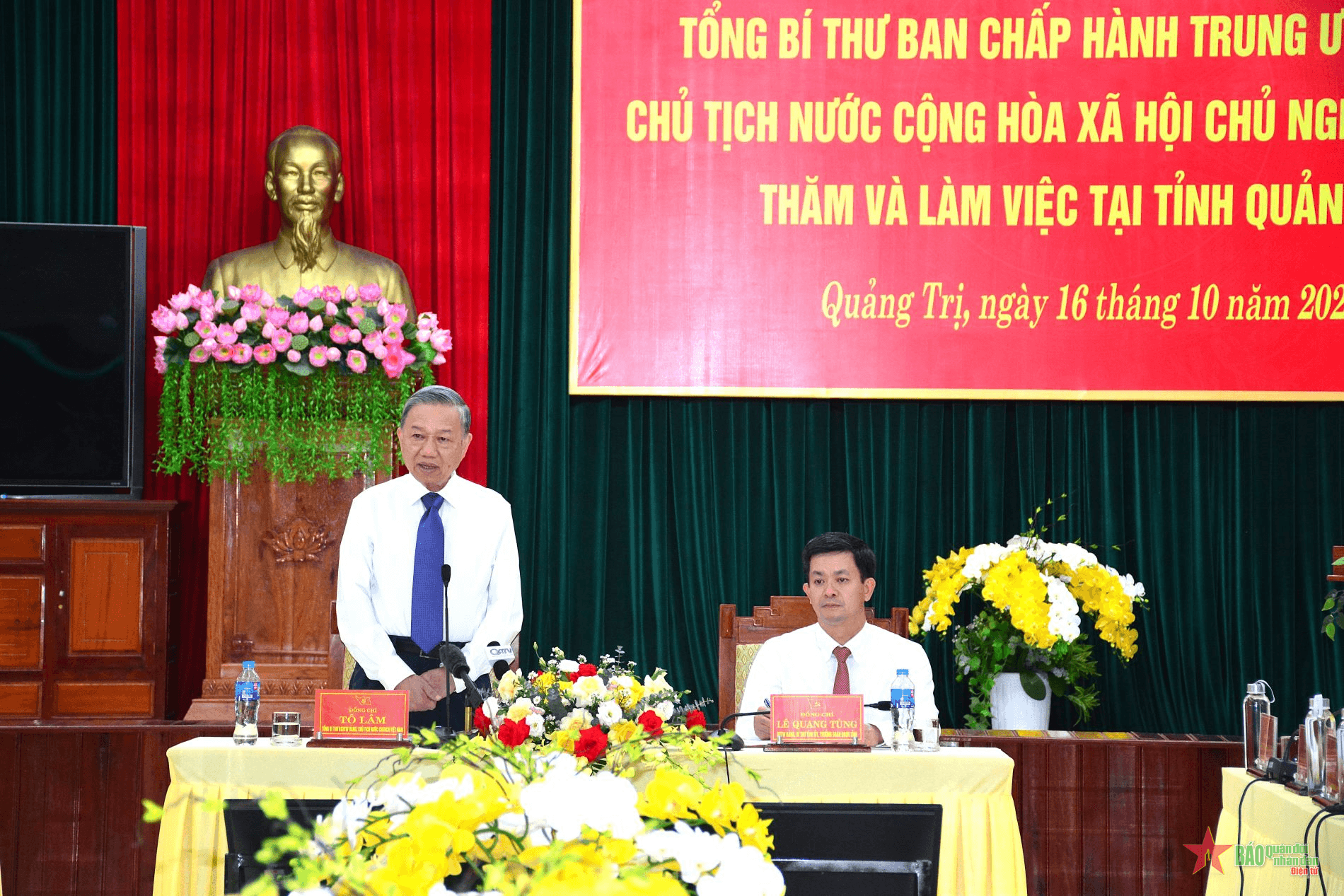 Tổng Bí thư, Chủ tịch nước Tô Lâm làm việc với Ban Thường vụ Tỉnh ủy Quảng Trị