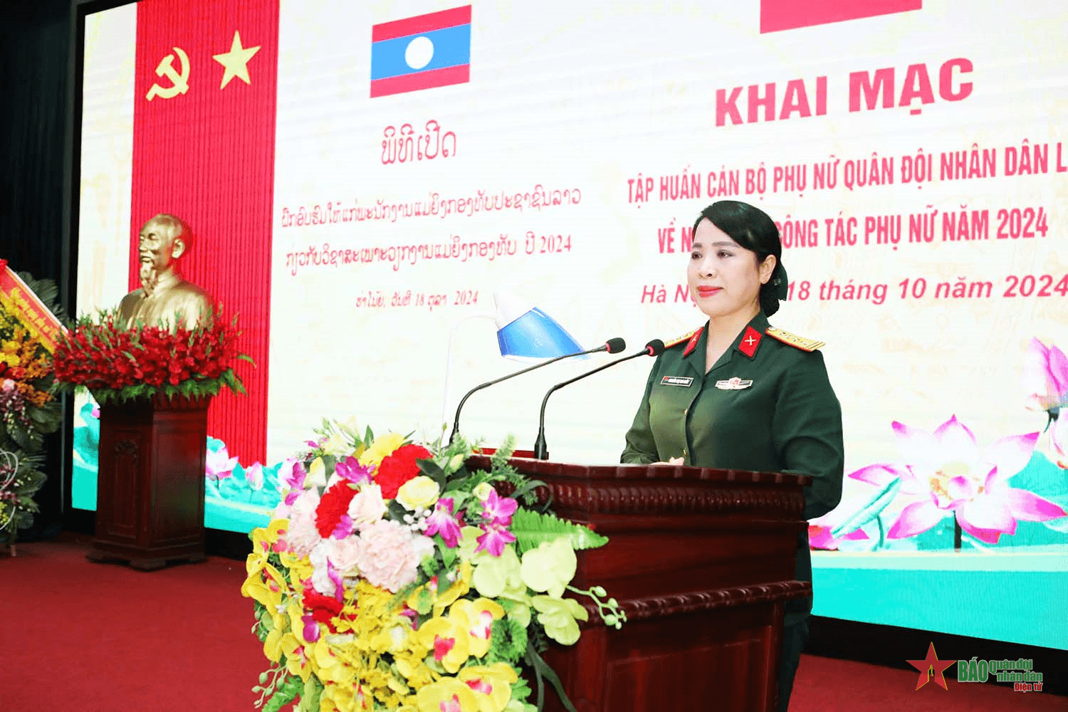 Khai mạc tập huấn cán bộ phụ nữ QĐND Lào về nghiệp vụ công tác phụ nữ năm 2024