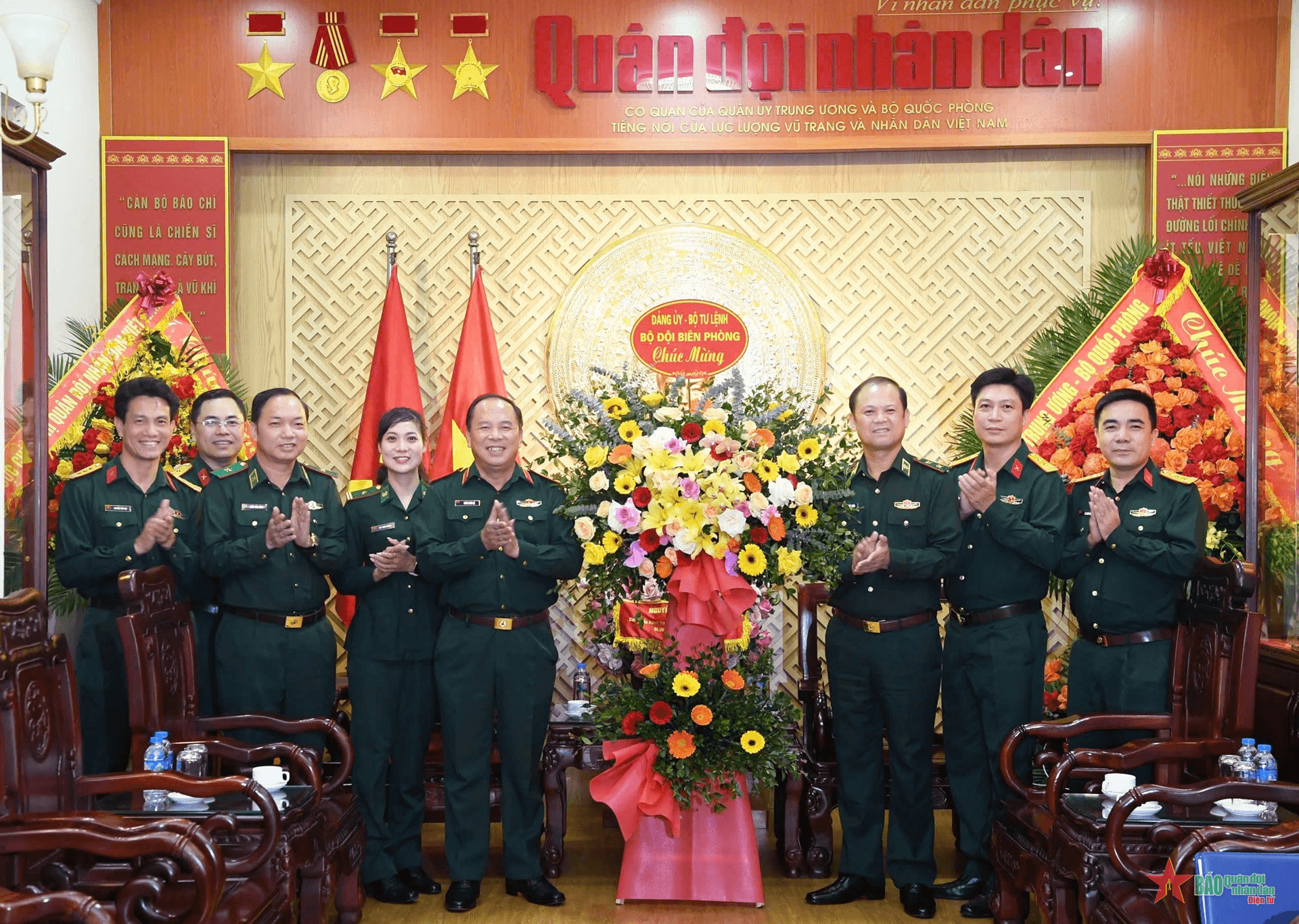 Chính ủy Bộ đội Biên phòng chúc mừng Báo Quân đội nhân dân nhân kỷ niệm 74 năm Ngày truyền thống