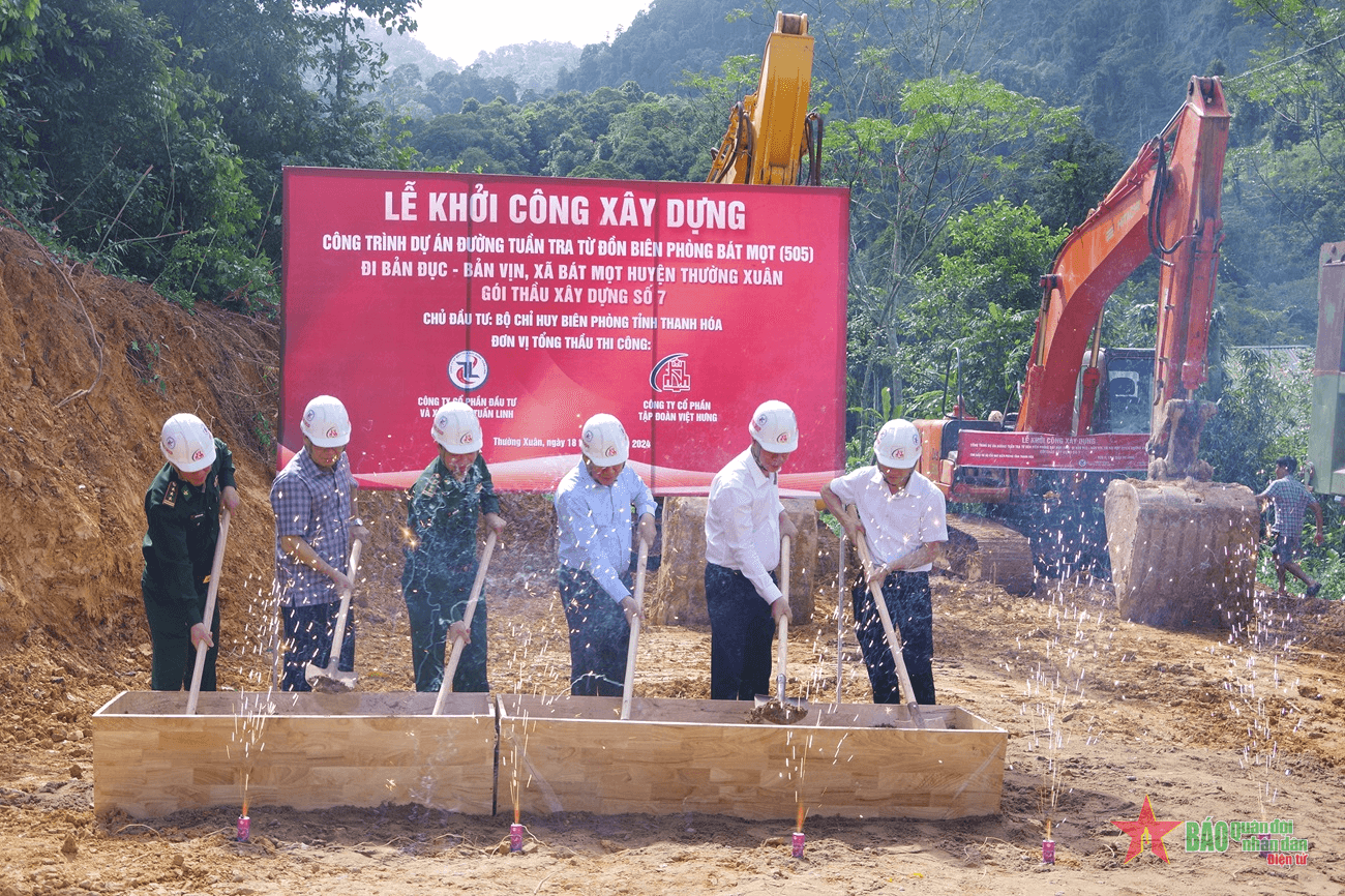 Khởi công xây dựng công trình đường tuần tra biên giới tại Bát Mọt