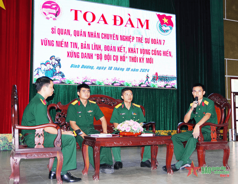 Sư đoàn 7 (Quân đoàn 4) tọa đàm sĩ quan trẻ năm 2024