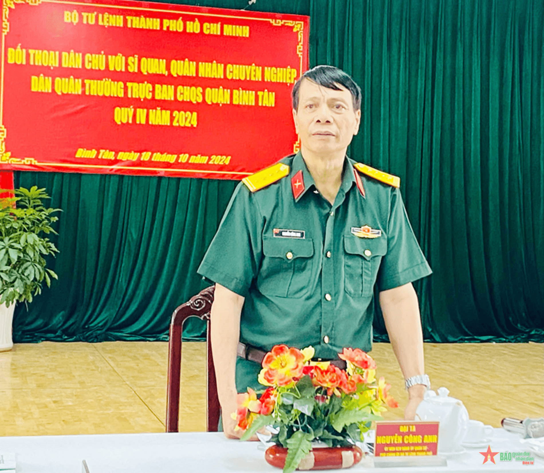 Bộ tư lệnh TP Hồ Chí Minh đối thoại dân chủ với cán bộ, chiến sĩ lực lượng vũ trang quận Bình Tân